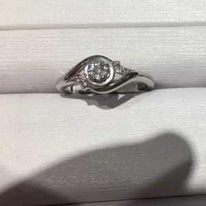 Sterling Silver Diamond Ring